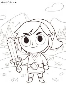 Link zelda coloring page Link zelda coloring page