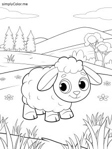 Lost sheep coloring page Lost sheep coloring page