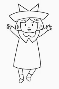Madeline coloring sheets Madeline in her iconic hat coloring sheet