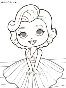 Marilyn monroe coloring page Marilyn monroe coloring page