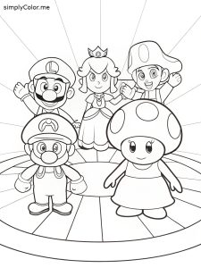 Mario party coloring sheet Mario party coloring sheet