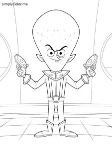 Megamind coloring sheet