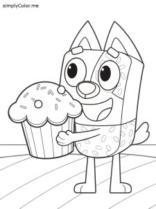 Muffin coloring page bluey
