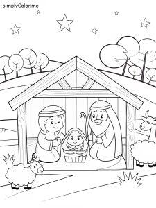 Nativity coloring sheet Nativity coloring sheet