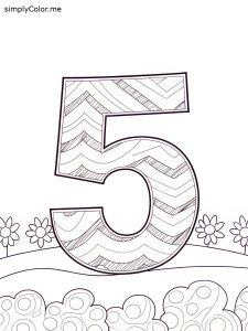 Number 5 coloring sheet