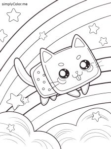 Nyan cat coloring sheet