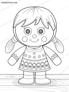Paper doll coloring