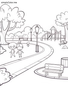 Park coloring page