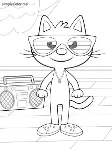 Pete the cat color page