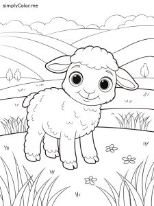 Picture of a lamb to color