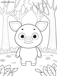 Piglet coloring page