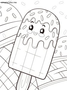 Popsicle coloring page Popsicle coloring page