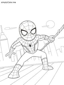 Printable spiderman coloring sheet