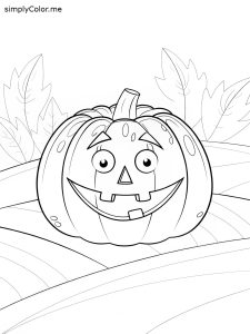 Pumpkin page to color, bold and easy Pumpkin page to color