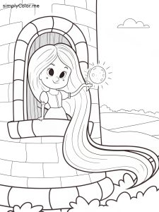 Rapunzel picture to color
