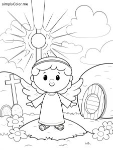 Resurrection coloring page Resurrection coloring page