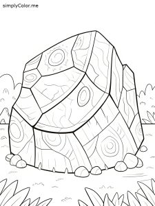 Rock coloring page