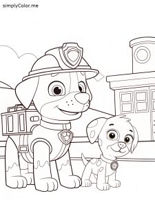 Rocky paw patrol coloring page