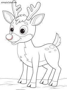 Rudolph to color Rudolph to color