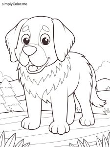 Saint bernard coloring page Saint bernard coloring page