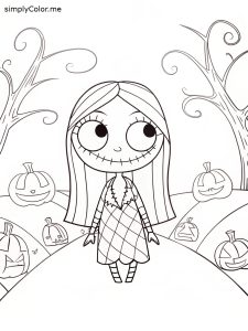 Sally nightmare before christmas coloring Sally nightmare before christmas coloring
