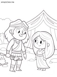 Samson and delilah coloring page