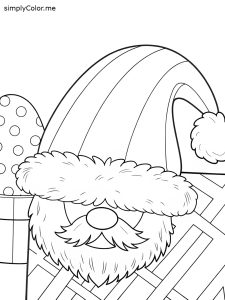 Santa claus hat coloring sheet Santa claus hat coloring sheet