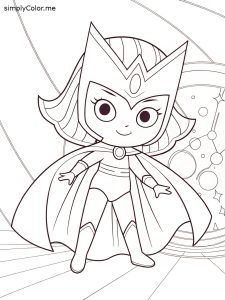 Scarlet witch coloring page Scarlet witch coloring page