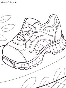 Shoe coloring sheet
