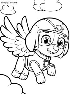 Skye from paw patrol coloring page