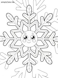 Snowflake coloring template