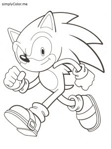 Sonic hedgehog coloring page