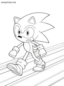 Sonic the hedgehog to color