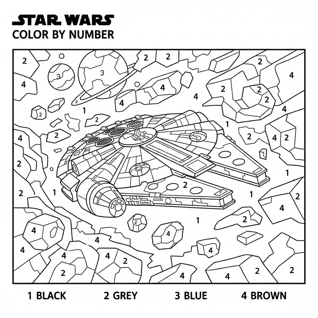 Star wars coloring by number