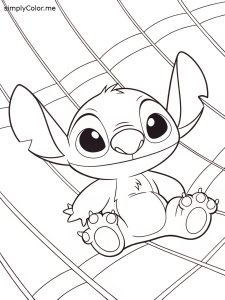 Stitch coloring page printable