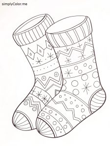 Stockings coloring sheet Stockings coloring sheet