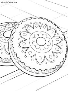 Sugar cookie coloring page