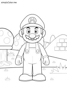 Super mario color page