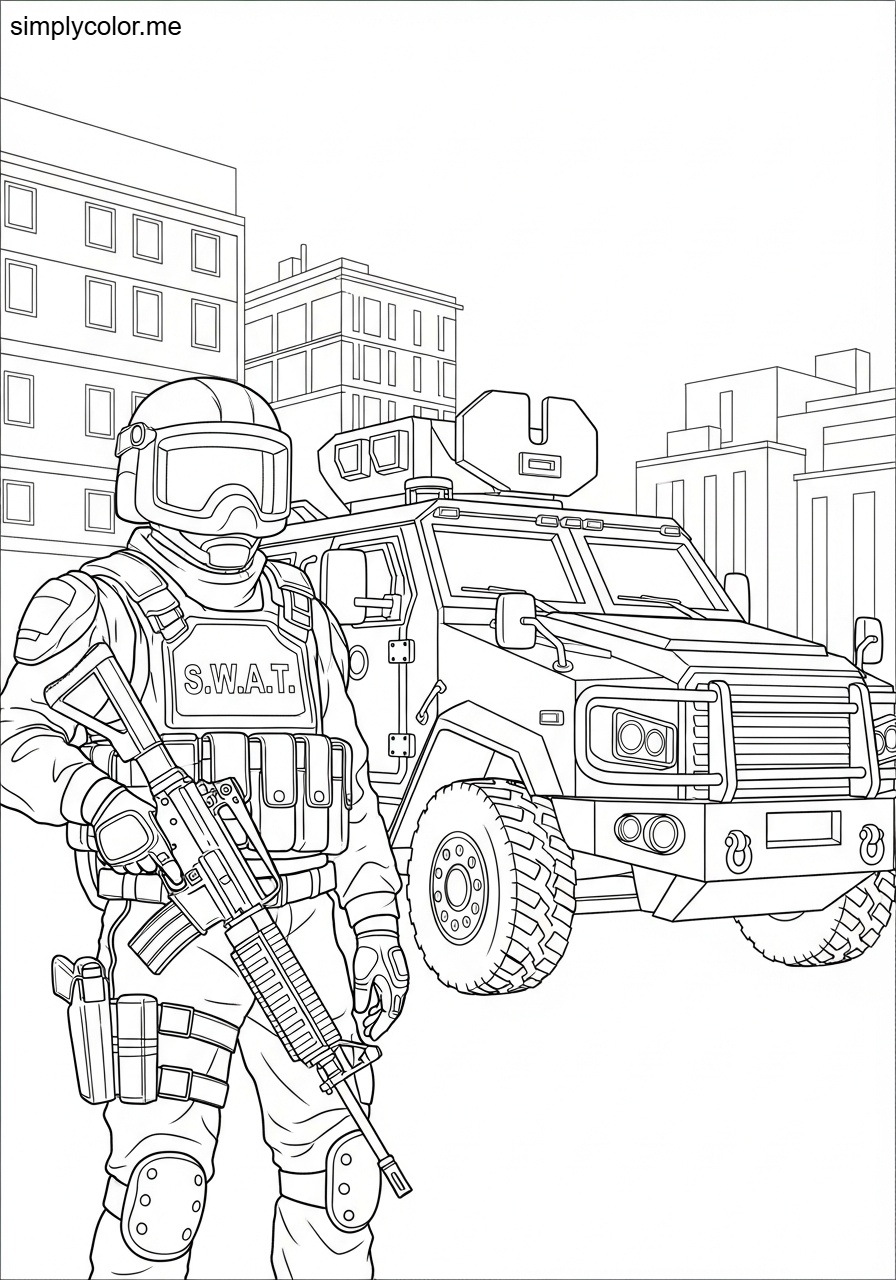 Swat coloring page