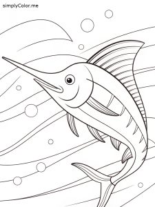 Swordfish coloring sheet