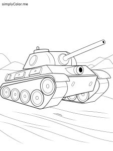 Tank coloring page