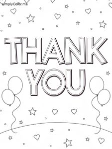 Thank you coloring