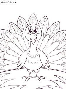 Thanksgiving turkey coloring page