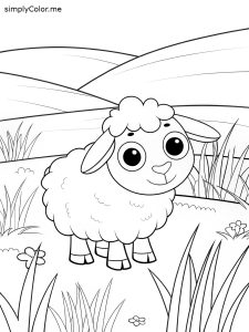 The lost sheep coloring page