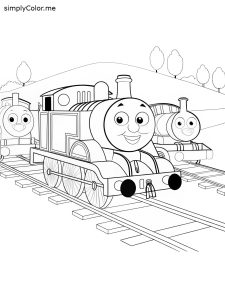 Thomas and friends coloring page, bold and easy Thomas and friends coloring page