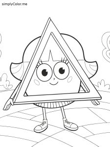 Triangle coloring page Triangle coloring page