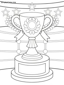 Trophy color page Trophy color page