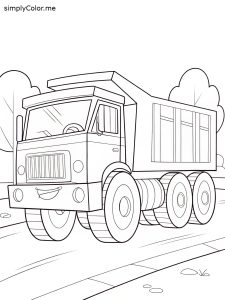 Truck coloring sheet