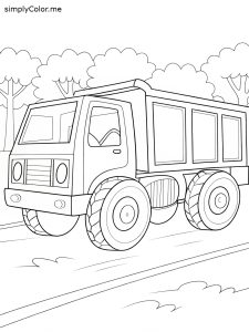 Truck coloring sheet free