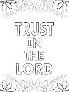 Trust in the lord coloring sheet Trust in the lord coloring sheet